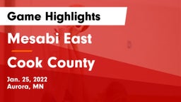 Mesabi East  vs Cook County  Game Highlights - Jan. 25, 2022