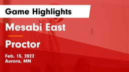 Mesabi East  vs Proctor  Game Highlights - Feb. 15, 2022