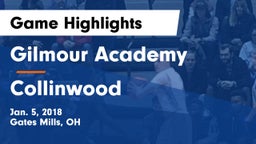 Gilmour Academy  vs Collinwood Game Highlights - Jan. 5, 2018