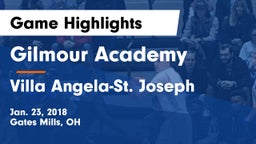 Gilmour Academy  vs Villa Angela-St. Joseph  Game Highlights - Jan. 23, 2018