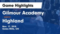 Gilmour Academy  vs Highland  Game Highlights - Nov. 17, 2018
