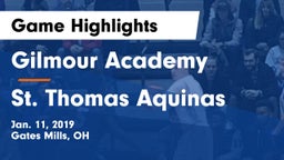 Gilmour Academy  vs St. Thomas Aquinas  Game Highlights - Jan. 11, 2019