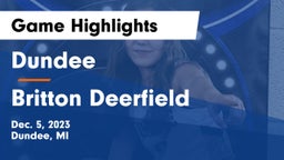Dundee  vs Britton Deerfield Game Highlights - Dec. 5, 2023