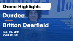 Dundee  vs Britton Deerfield Game Highlights - Feb. 22, 2024