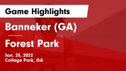 Banneker  (GA) vs Forest Park  Game Highlights - Jan. 25, 2022