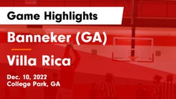 Banneker  (GA) vs Villa Rica  Game Highlights - Dec. 10, 2022