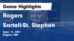 Rogers  vs Sartell-St. Stephen  Game Highlights - Sept. 11, 2021