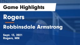 Rogers  vs Robbinsdale Armstrong  Game Highlights - Sept. 13, 2021
