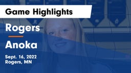 Rogers  vs Anoka  Game Highlights - Sept. 16, 2022