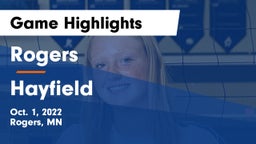 Rogers  vs Hayfield  Game Highlights - Oct. 1, 2022