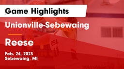 Unionville-Sebewaing  vs Reese  Game Highlights - Feb. 24, 2023