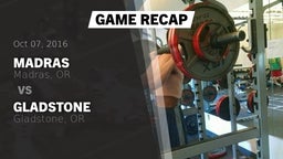 Recap: Madras  vs. Gladstone  2016