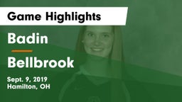 Badin  vs Bellbrook  Game Highlights - Sept. 9, 2019