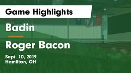 Badin  vs Roger Bacon  Game Highlights - Sept. 10, 2019