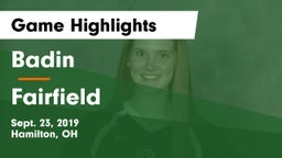 Badin  vs Fairfield  Game Highlights - Sept. 23, 2019