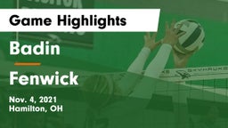 Badin  vs Fenwick Game Highlights - Nov. 4, 2021