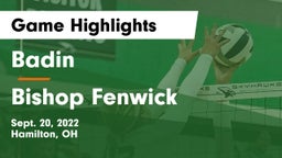 Badin  vs Bishop Fenwick Game Highlights - Sept. 20, 2022
