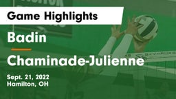 Badin  vs Chaminade-Julienne  Game Highlights - Sept. 21, 2022