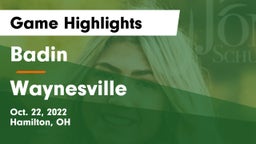 Badin  vs Waynesville  Game Highlights - Oct. 22, 2022