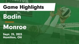 Badin  vs Monroe  Game Highlights - Sept. 25, 2023