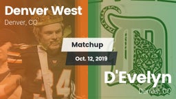 Matchup: Denver West High vs. D'Evelyn  2019