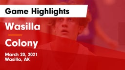 Wasilla  vs Colony Game Highlights - March 20, 2021