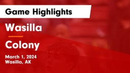 Wasilla  vs Colony  Game Highlights - March 1, 2024