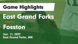 East Grand Forks  vs Fosston  Game Highlights - Jan. 11, 2022