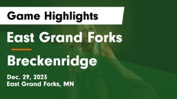 East Grand Forks  vs Breckenridge  Game Highlights - Dec. 29, 2023