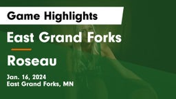 East Grand Forks  vs Roseau  Game Highlights - Jan. 16, 2024