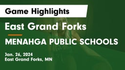 East Grand Forks  vs MENAHGA PUBLIC SCHOOLS Game Highlights - Jan. 26, 2024