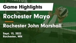 Rochester Mayo  vs Rochester John Marshall  Game Highlights - Sept. 15, 2022