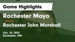 Rochester Mayo  vs Rochester John Marshall  Game Highlights - Oct. 10, 2023