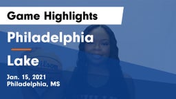 Philadelphia  vs Lake Game Highlights - Jan. 15, 2021
