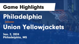 Philadelphia  vs Union Yellowjackets Game Highlights - Jan. 2, 2024