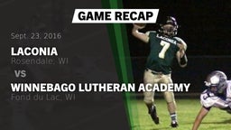 Recap: Laconia  vs. Winnebago Lutheran Academy  2016