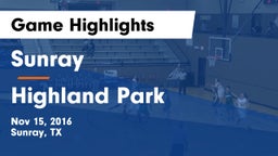 Sunray  vs Highland Park  Game Highlights - Nov 15, 2016