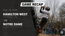 Recap: Hamilton West  vs. Notre Dame  2016