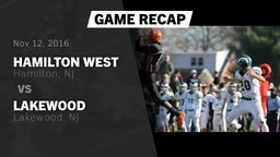 Recap: Hamilton West  vs. Lakewood  2016