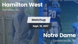 Matchup: Hamilton West vs. Notre Dame  2017
