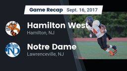 Recap: Hamilton West  vs. Notre Dame  2017