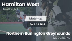 Matchup: Hamilton West vs. Northern Burlington Greyhounds 2018