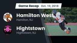 Recap: Hamilton West  vs. Hightstown  2018