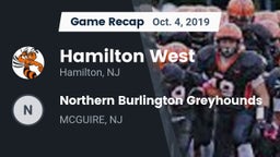 Recap: Hamilton West  vs. Northern Burlington Greyhounds 2019