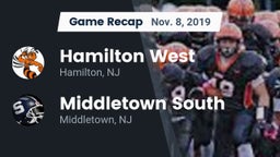 Recap: Hamilton West  vs. Middletown South  2019