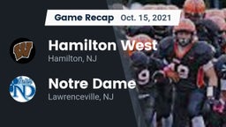 Recap: Hamilton West  vs. Notre Dame  2021