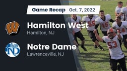 Recap: Hamilton West  vs. Notre Dame  2022
