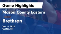 Mason County Eastern  vs Brethren Game Highlights - Jan. 6, 2022