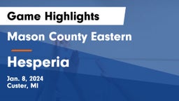 Mason County Eastern  vs Hesperia  Game Highlights - Jan. 8, 2024