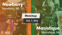 Matchup: Newberry  vs. Manistique  2016